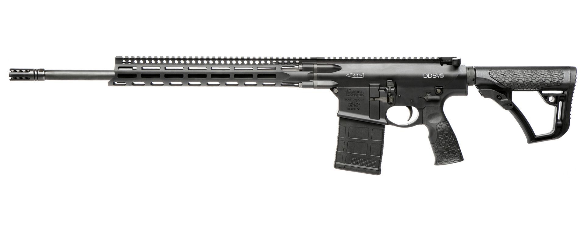 Daniel Defense 0216530063055 DD5 V5 *CA Compliant 6.5 Creedmoor 20" 10+1 Black Hard Coat Anodized 6 Position w/SoftTouch Overmolding Stock MLOK