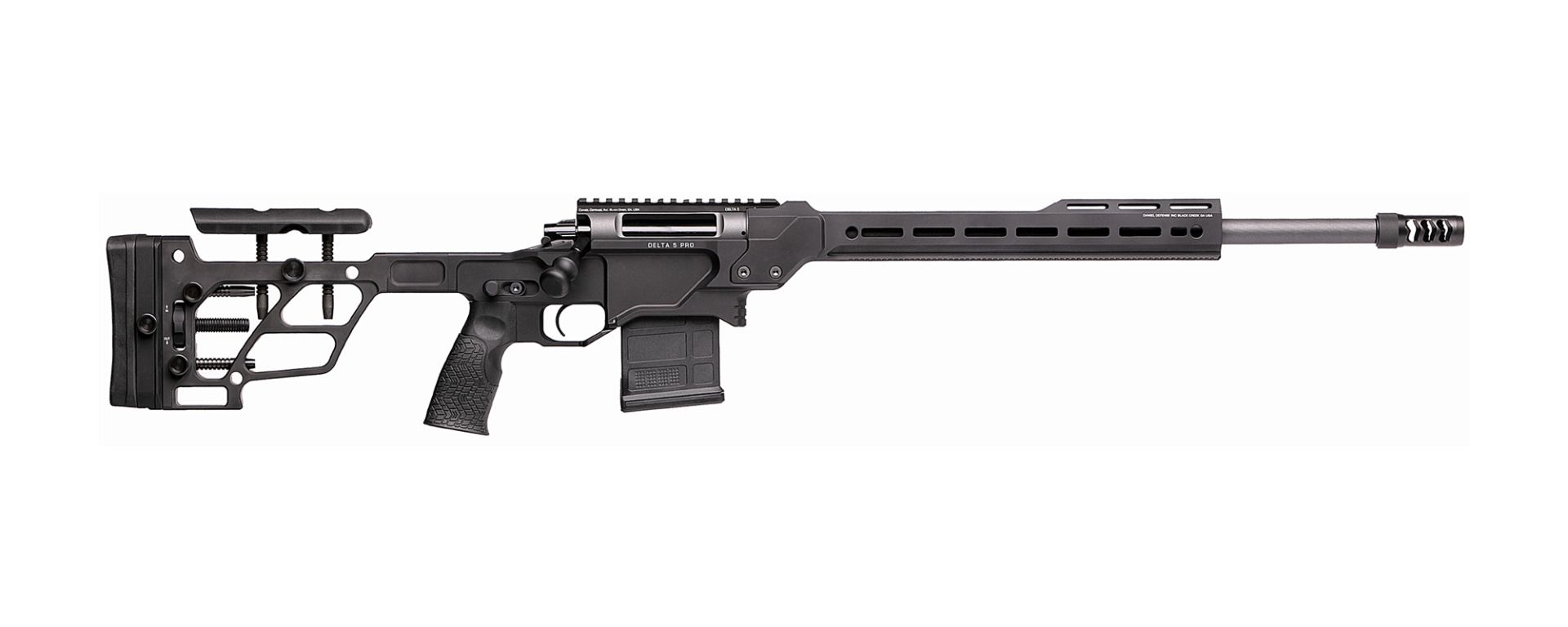 Daniel Defense 4215911229 Delta 5 Pro 308 Win 20" 10+1 Black Cerakote Black Adjustable w/Adjustable Cheek Piece & LOP Stock Black Polymer Grip Right Hand