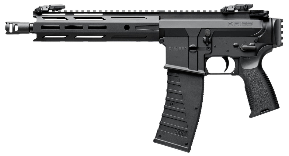Kriss USA DM22P26BL25 DMK22P 22 LR 25+1 10.50" Black Threaded Barrel, Matte Black Picatinny Rail Receiver, Picatinny Rail Rear, Black Polymer Grip