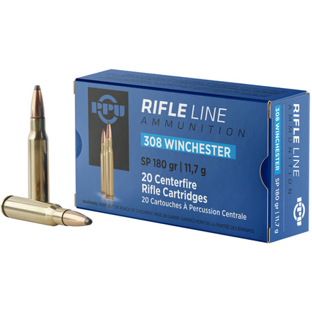 PPU PPU308S Standard Rifle .308 Win 180 gr Soft Point (SP) 20 Per Box/ 10 Cases