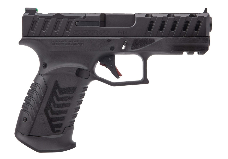 Derya Firearms DY9.ISL.US DY9 Island Kit 9mm Luger 15+1 3.86" Black Melonite Steel Barrel, Black Melonite Steel Optics Ready/Serrated Slide, Black Melonite Polymer Frame, RMR Footprint