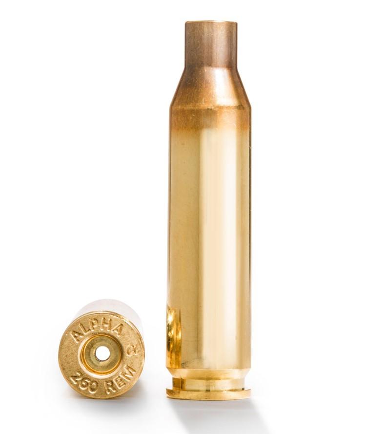 Alpha Munitions Ultra Premium Unprimed Brass Cases .260 Remington 100/Box