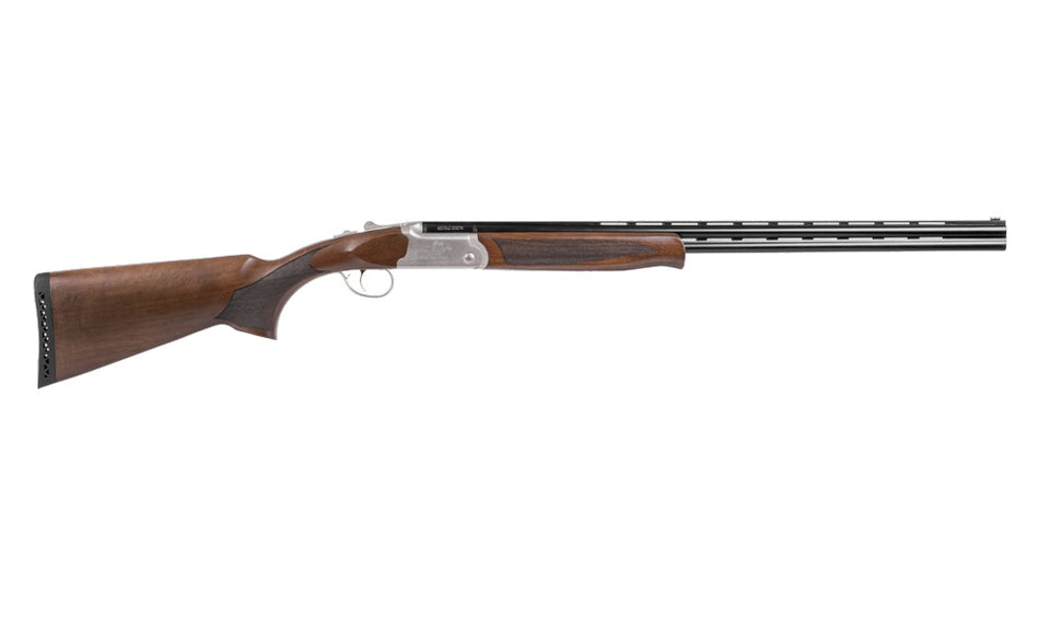 Girsan Balikli Blue Label 410 Bore Break Open 2.50" 2rd 26" Blue Polished Over/Under Vent Rib Barrel, Engraved Silver Aluminum Receiver, Fixed Turkish Walnut Stock, 5 Mobil Chokes