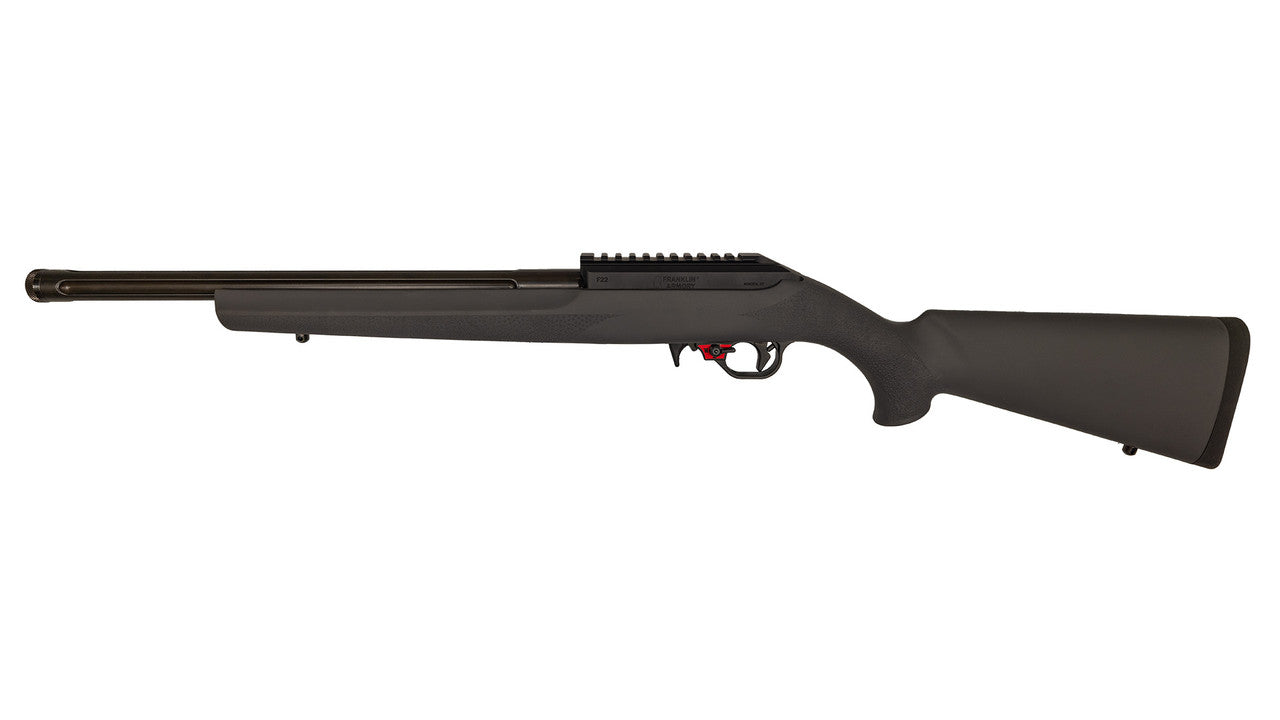 Franklin Armory 0210000GRY F22 22 LR 16" Black Heavy Fluted Threaded Barrel, Picatinny Rail Receiver, Gray Hogue OverMolded Synthetic Stock