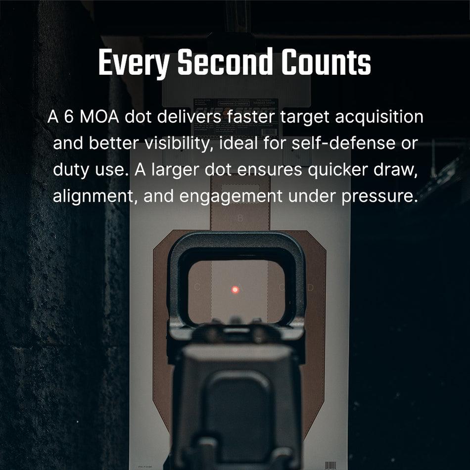 Osight K RMSc Footprint 6 MOA Red Dot Sight with Side-Loading Battery Design