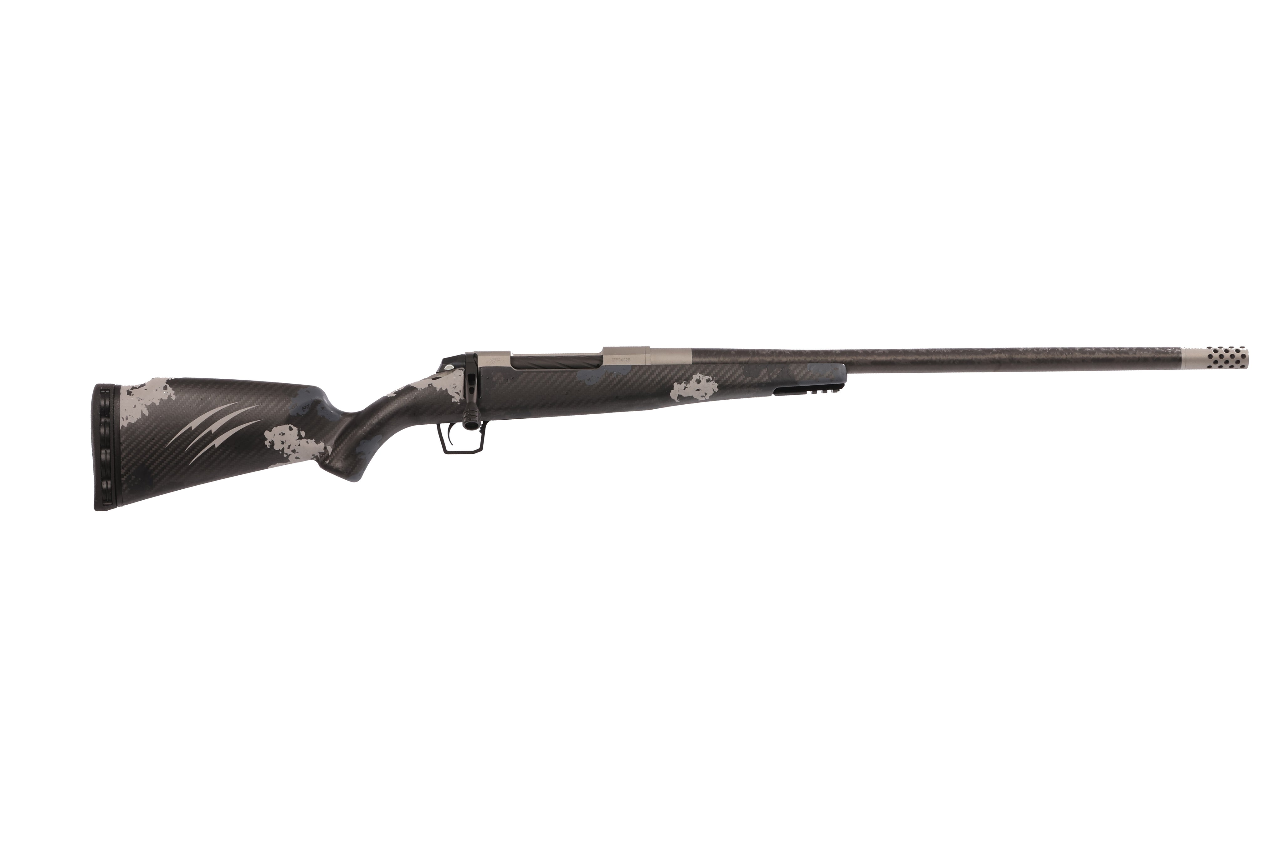 Fierce Firearms ROG7PRC24GP Carbon Rogue Full Size 7mm PRC 3+1 24" Hand Lapped/Match Grade Threaded Barrel, Glacier Cerakote Steel Receiver, Phantom Camo Fierce Rogue Carbon Fiber Stock