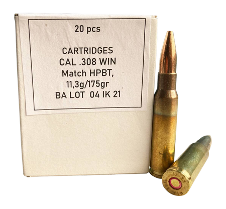 Igman 308 Win Sierra Match King 175 Grain Boat Tail Hollow Point(BTHP)