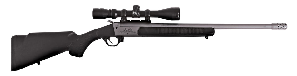 Traditions CR5-361130T Outfitter G3 w/Scope 360 Buckhammer 22" Tungsten Cerakote Chrome Lined Steel/ Target Crown Barrel, Tungsten Cerakote Drilled & Tapped Receiver, Black Synthetic Stock
