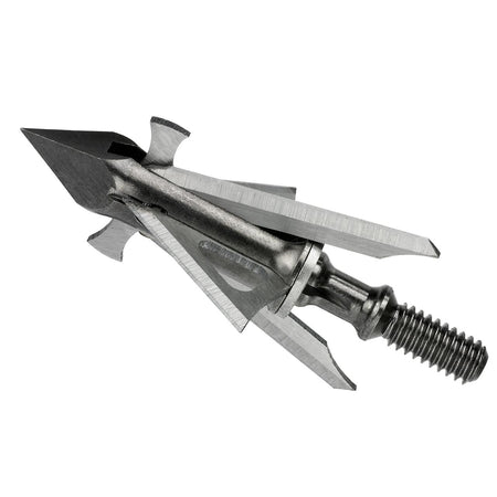 Muzzy Trocar Crossbow HB-Hybrid 4-Blade Broadhead 100gr 1 x 1-5/8 Inch Cut 3-Pack