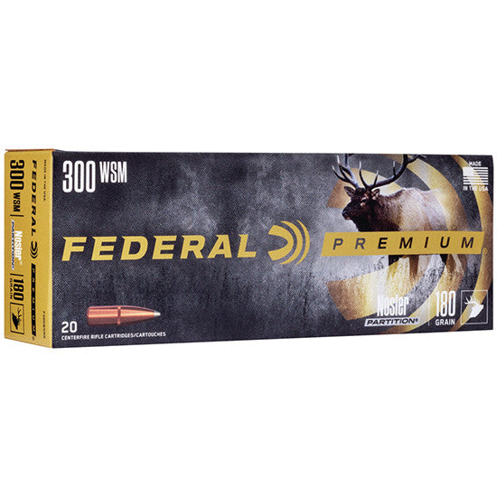 Federal Premium .300 WSM 180 grain Nosler Partition ammunition