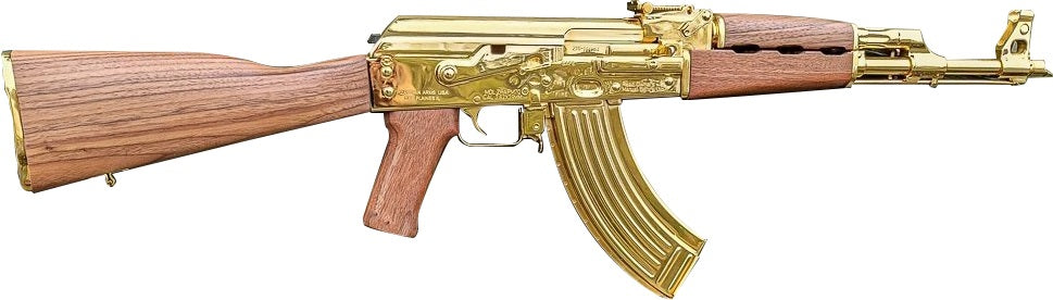Zastava Arms Usa ZR7762WMGL ZPAPM70 7.62x39mm 16.25" 30+1, 24K Gold Plated Barrel/Rec, Walnut Stock & Grip, Gold Mag Included