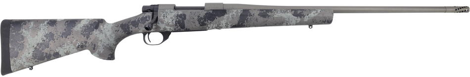 Howa HFN308GL 1500 Fence Line 308 Win 4+1 22" Tungsten Cerakote Threaded Barrel, Tungsten Cerakote Aluminum Drilled & Tapped Receiver, Gray Light Camo Fixed Synthetic Stock, Right Hand