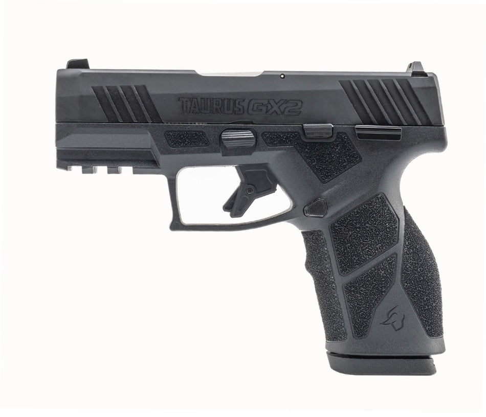 Taurus 1-GX2CA931-10 GX2 *CA Compliant Compact Frame 9mm Luger 10+1 3.38" Stainless Steel Barrel, Matte Black Alloy Steel Serrated Slide, Black Polymer Frame w/Accessory Rail