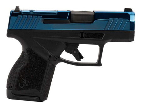 Taurus 1-GX4M931-10B GX4 Micro-Compact Frame 9mm Luger 10+1 3.06" Satin Black DLC Stainless Steel Barrel, Blue PVD Serrated Alloy Steel Slide, Matte Black Stainless Steel Frame, Textured Grip