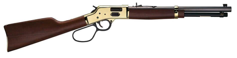 Henry H006GMLL Side Gate 357 Mag/38 Special 10+1 20" Blued Octagon Barrel, Polished Brass Rec, American Walnut Stock, Adj. Sight, Large Loop Lever