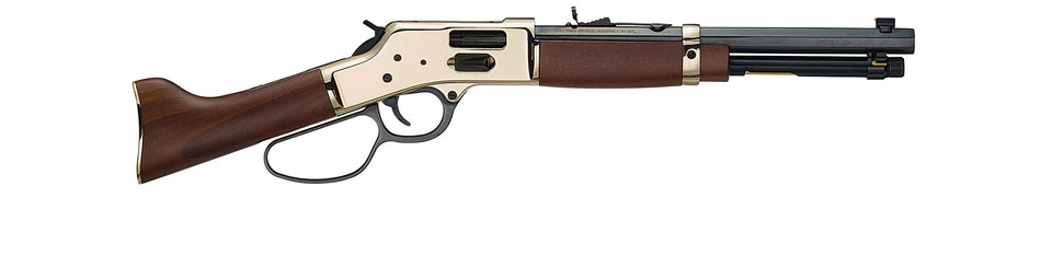 Henry H006GCML Mare's Leg Side Gate 45 Colt (LC) 5+1 12.90" Blued Octagon Barrel, Polished Hardened Brass Rec, American Walnut Furniture, Large Loop Lever, Adj. Sight