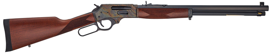 Henry H009GCC Side Gate Full Size 30-30 Win 5+1 20" Blued Octagon Barrel, Color Case Hardened Steel Receiver, American Walnut Stock Right Hand