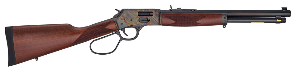 Henry H012GRCC Big Boy Carbine Side Gate Full Size 44 Mag 7+1 16.50" Blued Octagon Barrel, Color Case Hardened Steel Receiver, American Walnut Wood Stock Right Hand