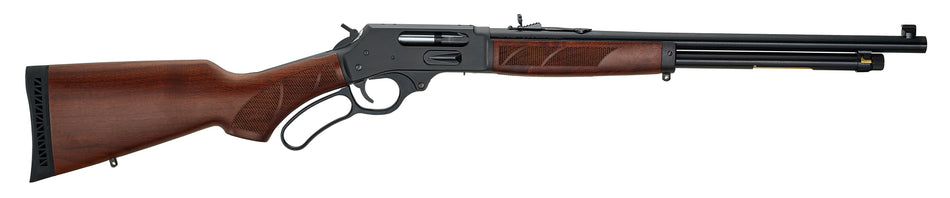 Henry H018G410R Side Gate Full Size 410 Bore Lever 2.50" 6+1 19.75" Blued Steel Barrel, Blued Drilled & Tapped Steel Receiver, Fixed American Walnut Stock, Right Hand