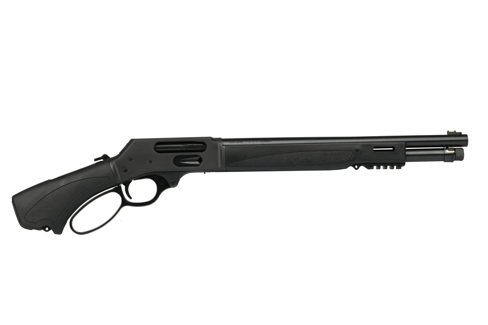 Henry H018XAH410 Axe 5+1 15.14" 410 Bore Blued Steel Barrel, Blued Drilled & Tapped Steel Receiver, Black Fixed Synthetic Stock
