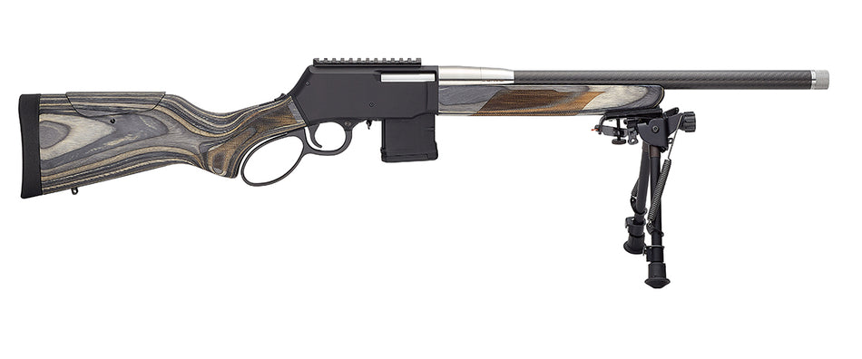 Henry H023-223XCF SPD Predator 223 Rem/5.56 NATO 10+1 18" Carbon Fiber Threaded Barrel, Black Anodized Drilled & Tapped Receiver, Harris S-LM Bipod Forend, Adj Cheek Riser w/Pistol Grip Laminate Stock