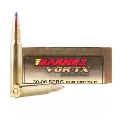 Barnes VOR-TX Tipped TSX Boat Tail 150 Grain .30-06 Springfield 2970 fps