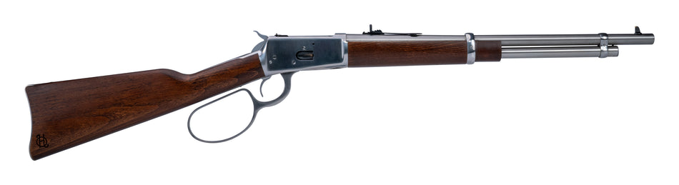 Heritage Mfg H92357189 92 Ranch Hand 38 Special +P/357 Mag 8rd 18" Stainless Polished Barrel, Stainless Polished Receiver, Fixed Hardwood Stock
