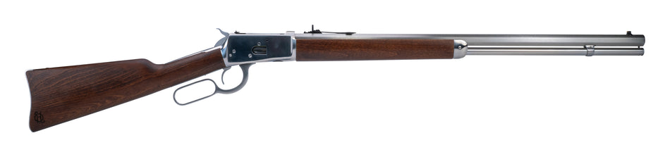 Heritage Mfg H9204424F9 92 Ranch Hand 44 Mag 12rd 24" Stainless Polished Octagon Barrel, Polished Stainless Steel Receiver, Fixed Hardwood Stock