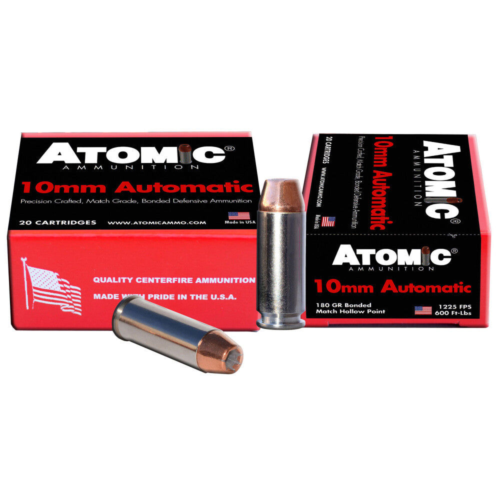 Atomic Precision Craft 10mm Auto 180 grain Bonded Match Hollow Point ammunition