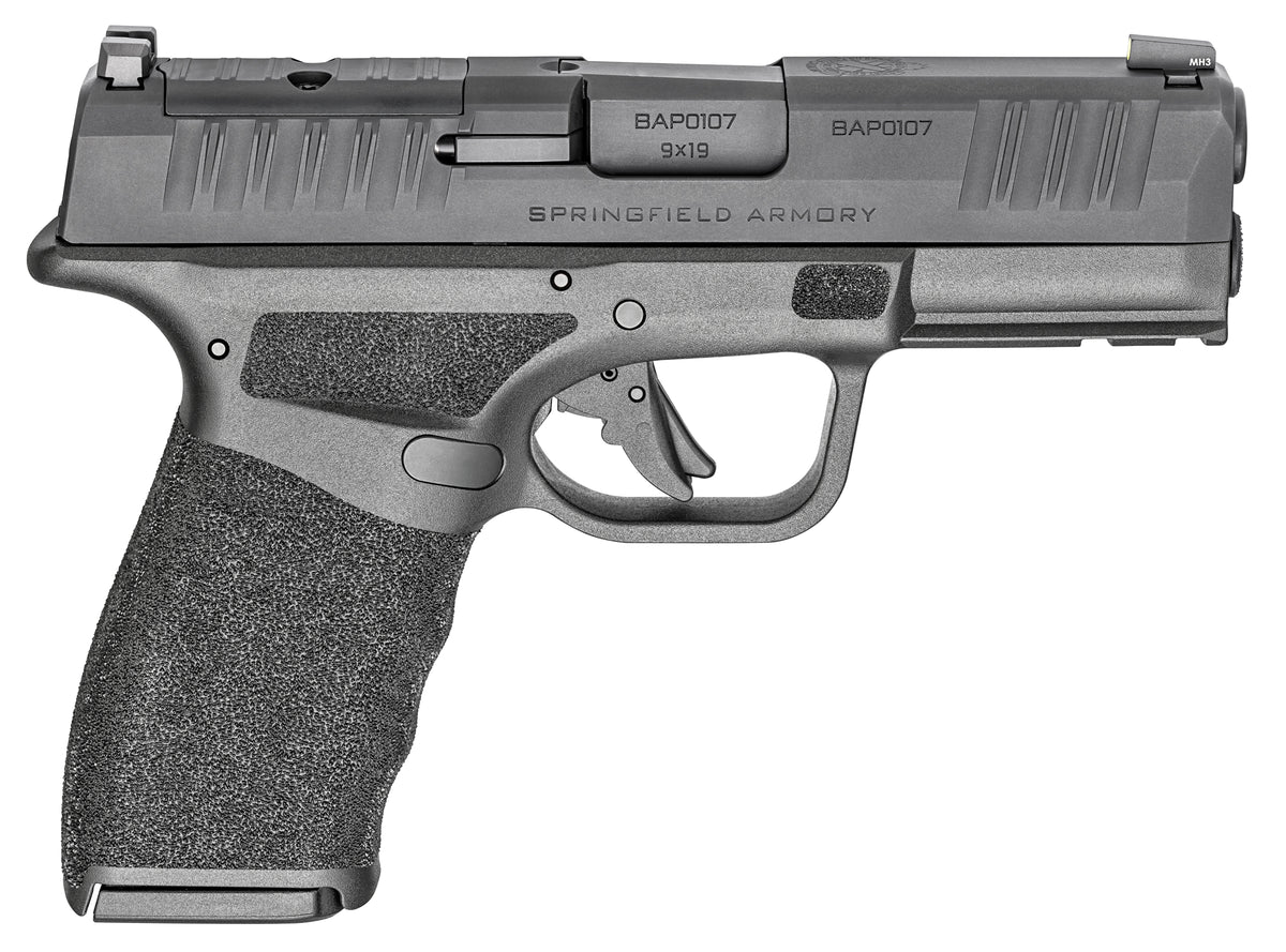 Springfield Armory HCP9379BOSP15 Hellcat Pro OSP Compact 9mm Luger 15+1 3.70" Black Melonite Steel Barrel & Optic Ready/Serrated Slide, Black Polymer Frame w/Picatinny Rail, Textured Grip