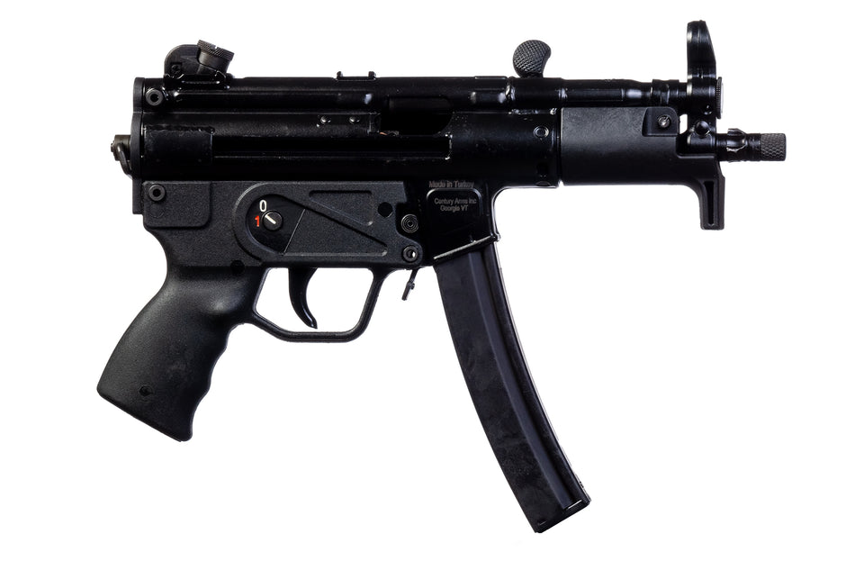 Century Arms HG6035ALN AP5 P CORE 9mm Luger 30+1 5.75" Threaded Barrel, Black, Stamped Metal Rec, Fixed Front/Drum Rear Sights, Includes Sling (1 Mag)