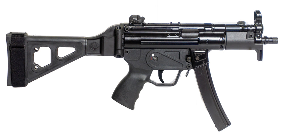 Century Arms HG6035SB-N AP5 P 9mm Luger 30+1 5.75" Threaded Barrel, Polymer Picatinny Rail Receiver, Black Synthetic SB Tactical Brace, Black Polymer Grip