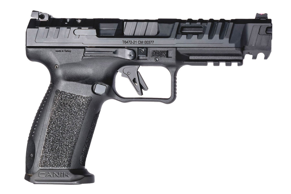 Canik HG6815N SFx Rival 9mm Luger 18+1 5" Black Steel Barrel, Dark Side Ported/Serrated Steel Slide, Polymer Frame w/Beavertail & Picatinny Rail, Ambidextrous