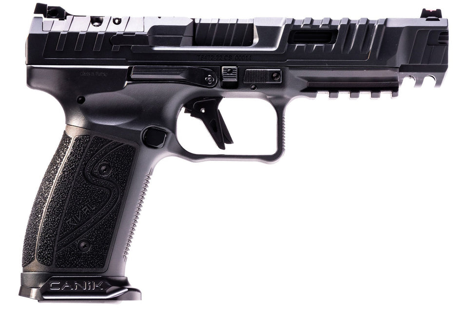 Canik HG7010N SFx Rival-S Full Size Frame 9mm Luger 18+1, 5" Black Steel Barrel, Dark Side Optic Ready/Serrated w/Ports Steel Slide, Frame w/Picatinny Rail, Ambidextrous