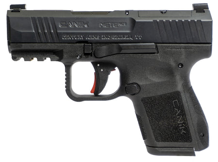 Canik HG7651CAN Mete MC9 *CA Compliant Micro-Compact Frame 9mm Luger 10+1 3.18" Steel Barrel, Black Cerakote Optic Ready/Serrated Steel Slide, Black Polymer Frame w/Picatinny Rail, Textured Grip