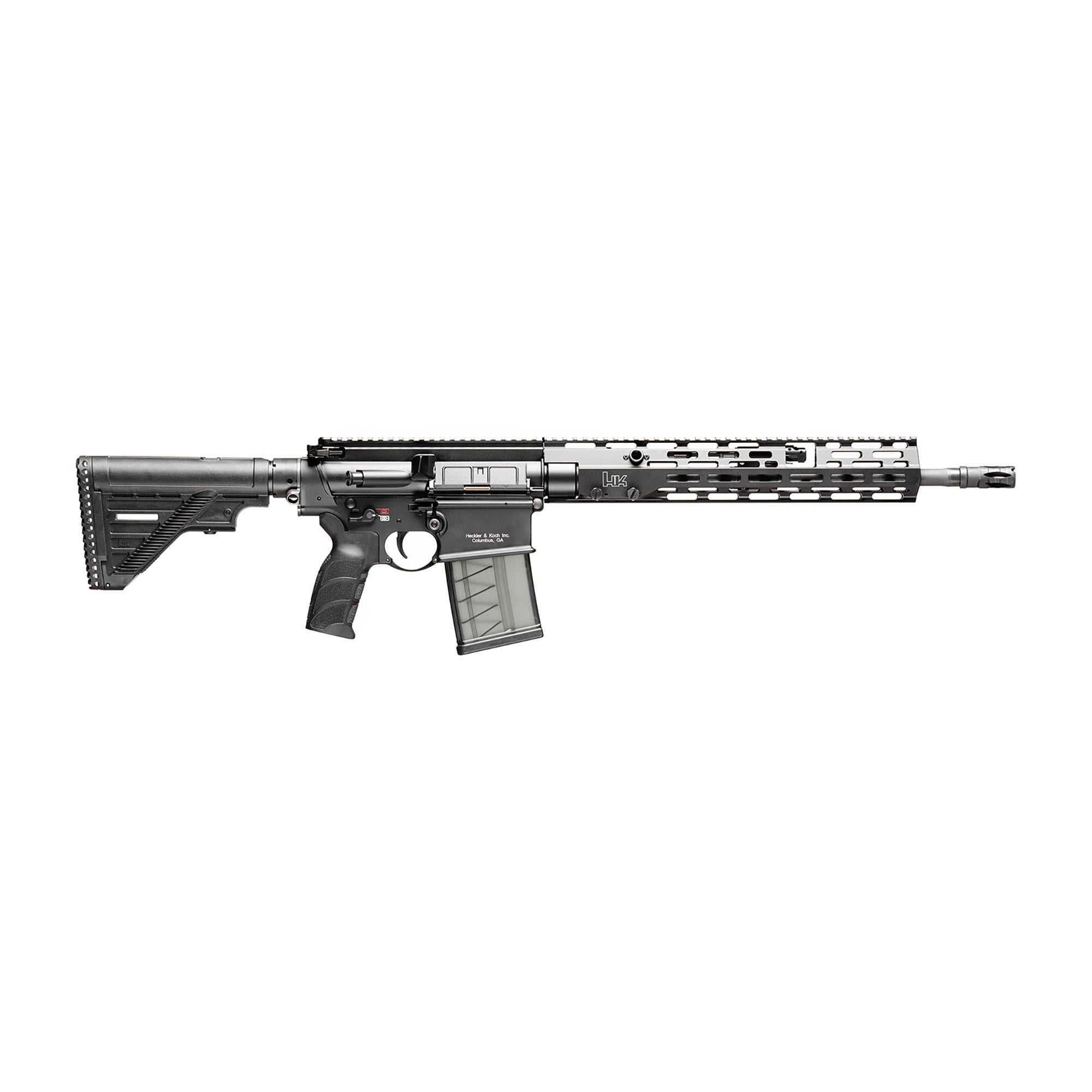 HK 81000829 MR762 A4 7.62x51mm 20+1 16.50" Black Threaded Barrel, Black Picatinny Rail, M-LOK Handguard, 6 Position Black Synthetic Stock, Black Finger Grooved Grip, Ambidextrous