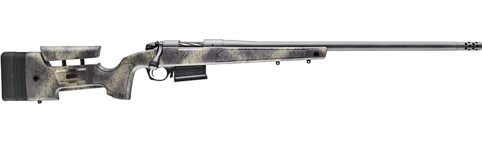 Bergara Rifles B14S3814 B-14 Wilderness HMR 22 Creedmoor 5+1 20" Sniper Gray Cerakote Threaded Barrel, Sniper Gray Cerakote Steel Drilled & Tapped Receiver, Wilderness Camo w/Black Webbing Adj Cheek &