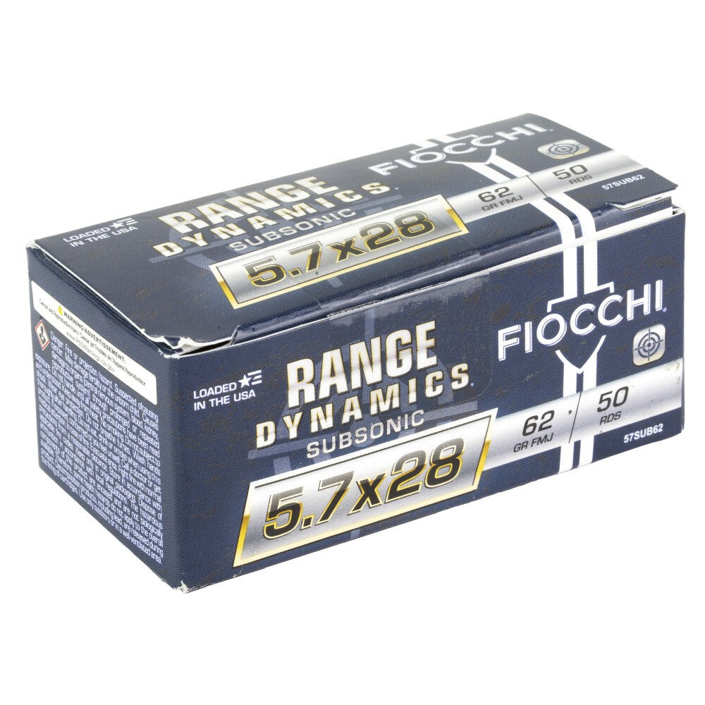 Fiocchi  RANGE DYNAMICS SUBSONIC AMO 5.7X28MM 62GR FMJ