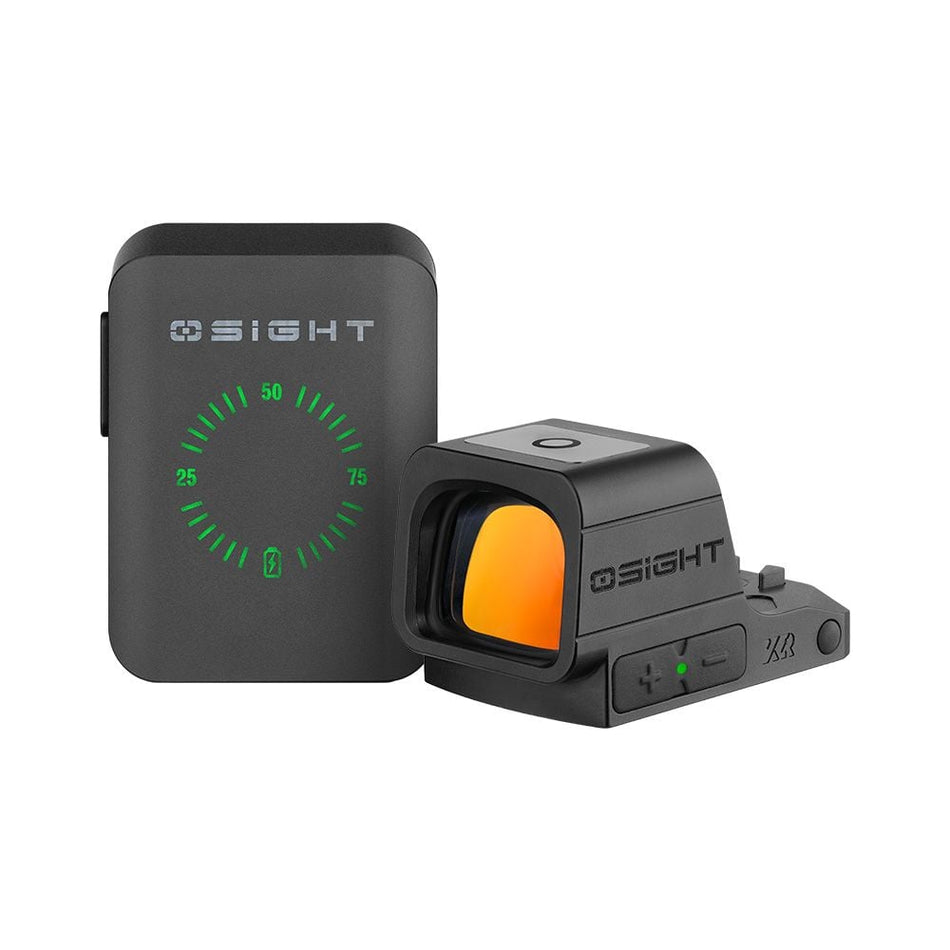 Osight XR Red Dot Enclosed Emitter Sight Multi-Reticle 2/6+32 MOA RMR Footprint with Collapsible Backup Sight