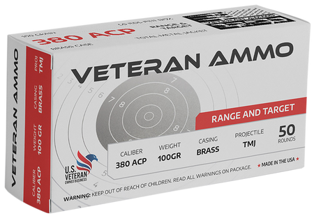 Veteran Ammo  .380 ACP/Auto 100 grain Full Metal Jacket ammunition