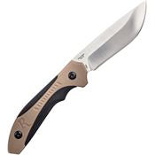 Remington Sportsman Skinner 8" Molded Tan/Black Handle Fixed Knife and Sheath
