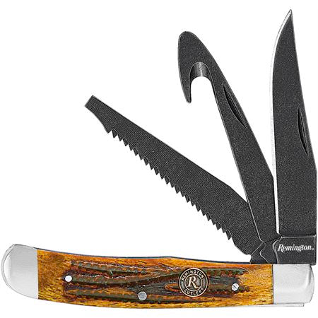 Remington Back Woods Multi Blade Trapper Pocket Knife 4.125in