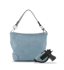 Jessie & James Lydia Lock & Key Hobo Bag in Dark Blue - 9x11x4 Inches