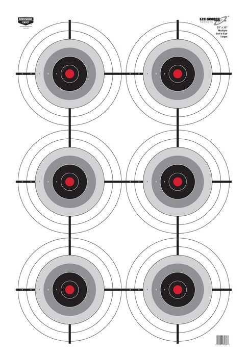 Birchwood Casey EZE-Scorer 23"x35" Multiple Bullseye Paper Range Target 100 Count