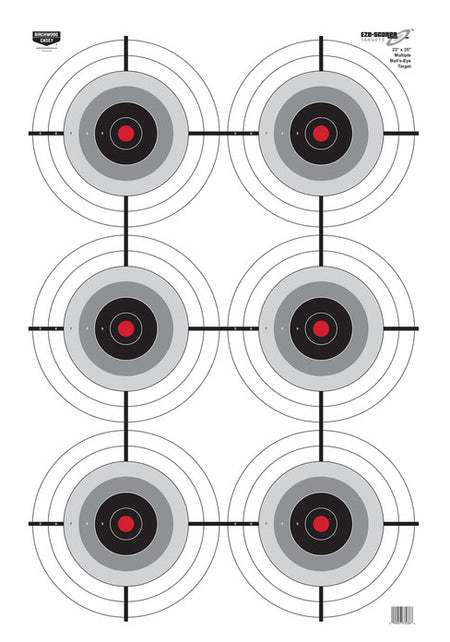 Birchwood Casey EZE-Scorer 23"x35" Multiple Bullseye Paper Range Target 100 Count