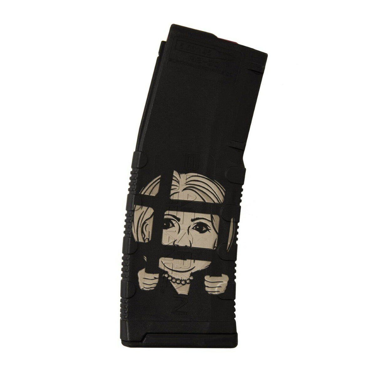 Black Rain 30rd Laser Etched AR-15 Magazine Hillary In Prison