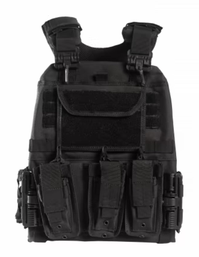 Guard Dog Dane Black Adjustable Plate Carrier with Pouches