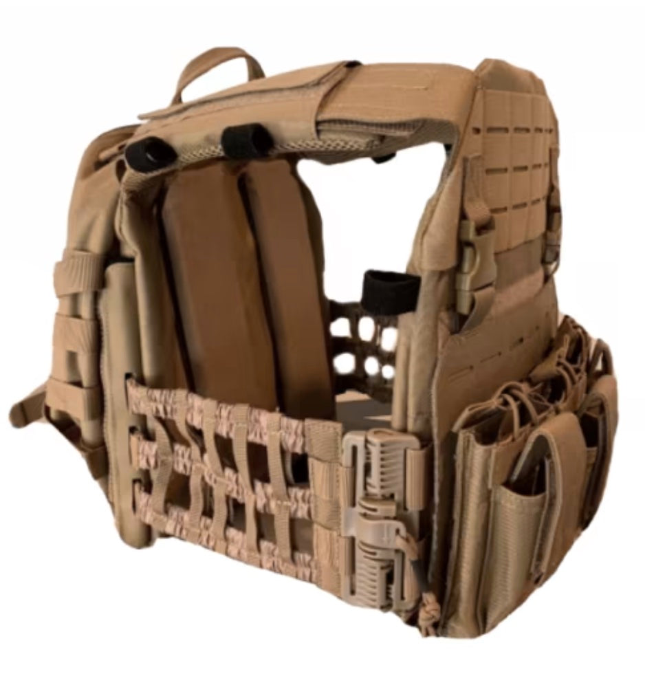 Guard Dog Cerberus FDE Adjustable Plate Carrier with Pouches