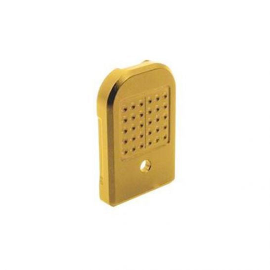 Shield Arms S15 Magazine +0 Base Plate in Gold Aluminum – Glock 43X/48