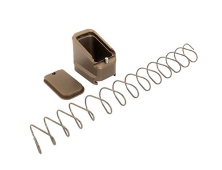 Shield Arms Magazine Extension +5/4 Mud Brown CZ P10F/P09 Mags